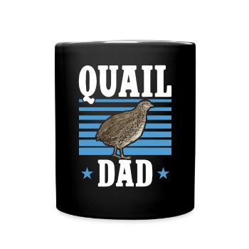 Wachtel Vogel - Tasse einfarbig - Schwarz - Vorne