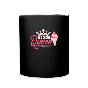 Eiscreme Eis Eiskrem Ice Cream Sommer Geschenk - Tasse einfarbig - Schwarz - Vorne