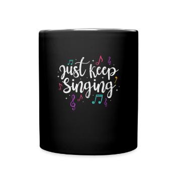 Sänger - Tasse einfarbig - Schwarz - Vorne