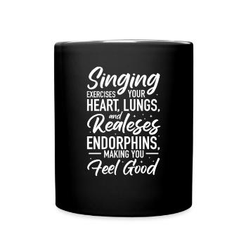 Chanteur chanteur chanteur musicien cadeau - Mug uni - noir - Devant