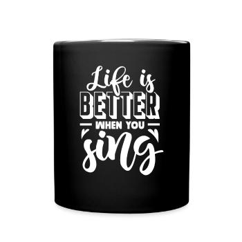 Chanteur chanteur chanteur musicien cadeau - Mug uni - noir - Devant