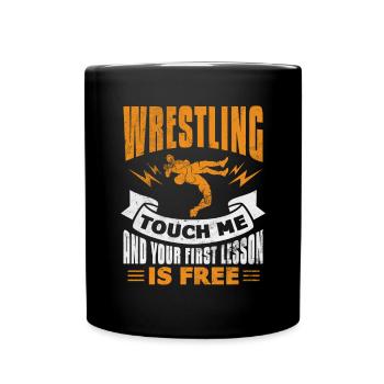 Wrestling - Tasse einfarbig - Schwarz - Vorne