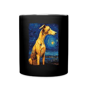 Galgo Español Nuit étoilée - Mug uni - noir - Devant