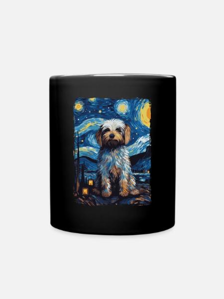 Havaneser Starry Night - Tasse einfarbig - Schwarz