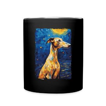 Galgo Español Nuit étoilée - Mug uni - noir - Devant