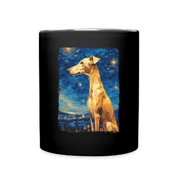 Galgo Español Nuit étoilée - Mug uni - noir - Devant