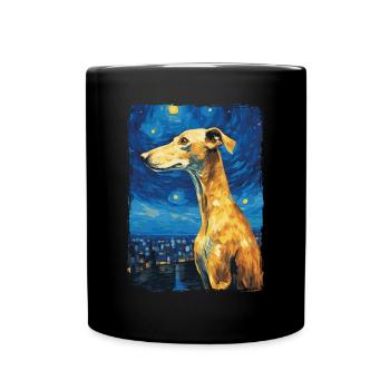 Galgo Español Nuit étoilée - Mug uni - noir - Devant