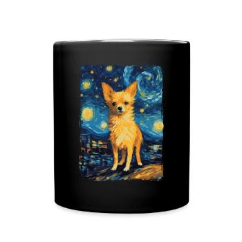 Chihuahua Nuit étoilée - Mug uni - noir - Devant