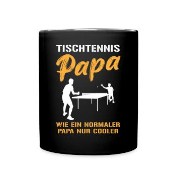 Cooler Tischtennis Papa Spruch Geschenk - Tasse einfarbig - Schwarz - Vorne