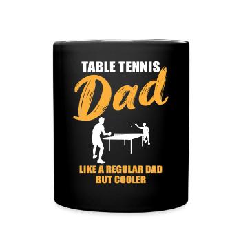 Cooler Tischtennis Papa Spruch Geschenk - Tasse einfarbig - Schwarz - Vorne