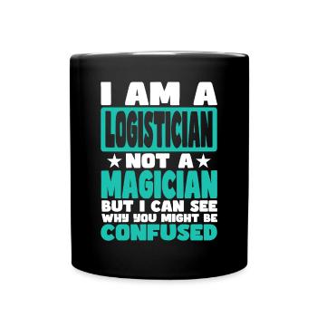 Logistiker - Tasse einfarbig - Schwarz - Vorne