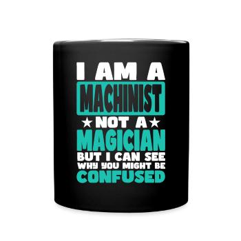 Maschinist - Tasse einfarbig - Schwarz - Vorne