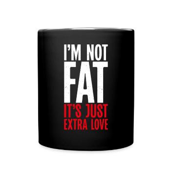 Cadeaux de graisse drôles - Mug uni - noir - Devant