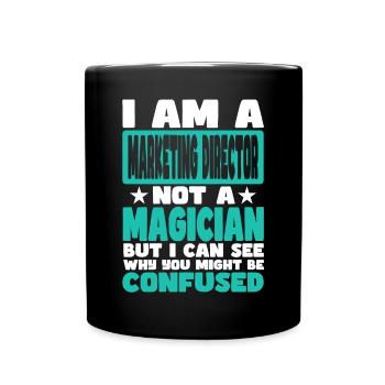 Marketing-Direktor - Tasse einfarbig - Schwarz - Vorne