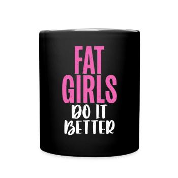 Funny Fat Gifts - Tasse einfarbig - Schwarz - Vorne