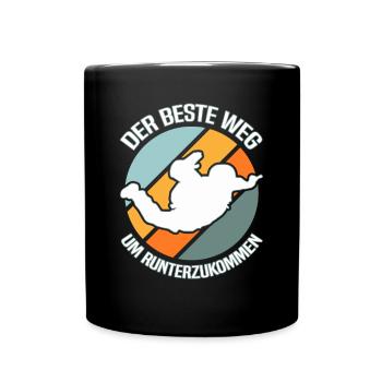 Skydiving Skydiver - Full Colour Mug - black - Front