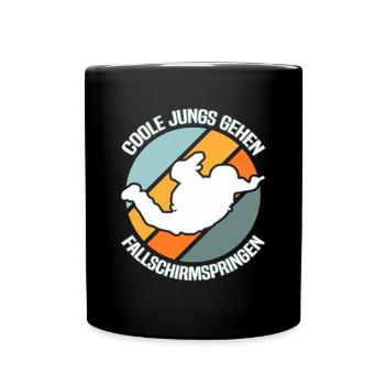 Fallschirmspringen Fallschirmspringer - Tasse einfarbig - Schwarz - Vorne