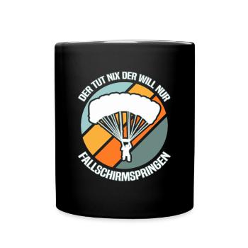 Skydiving Skydiver - Full Colour Mug - black - Front