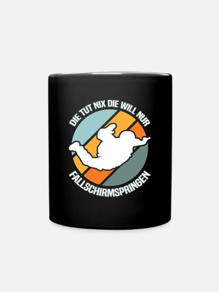 Fallschirmspringen Fallschirmspringer - Tasse einfarbig - Schwarz