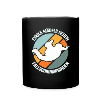 Fallschirmspringen Fallschirmspringer - Tasse einfarbig - Schwarz - Vorne
