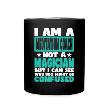 Meditation Coach - Full Colour Mug - black - Front