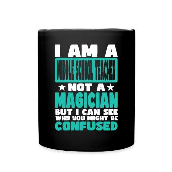 Middle School Teacher - Full Colour Mug - black - Front