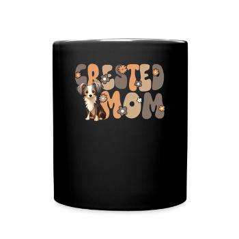 Chinese Crested Mom Groovy Crested Mom - Full Colour Mug - black - Front