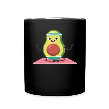 Avocado Guacamole Vegan Geschenk - Tasse einfarbig - Schwarz - Vorne