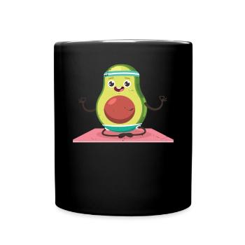 Avocado - Tasse einfarbig - Schwarz - Vorne
