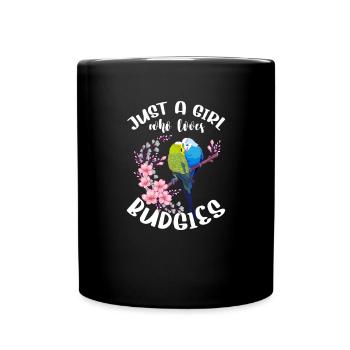 Wellensittich Vogel Haustier Sittich Geschenk - Tasse einfarbig - Schwarz - Vorne