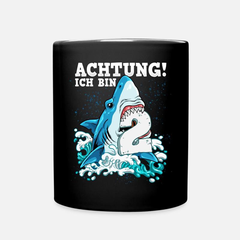 Requin du 2e anniversaire - Mug uni - noir