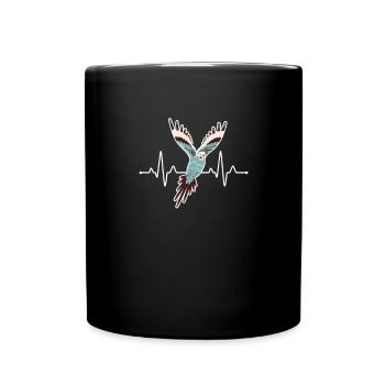 Wellensittich Vogel Haustier Sittich Geschenk - Tasse einfarbig - Schwarz - Vorne