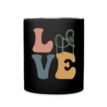 Parc d’attractions LOVE Roller Coaster - Mug uni - noir - Devant