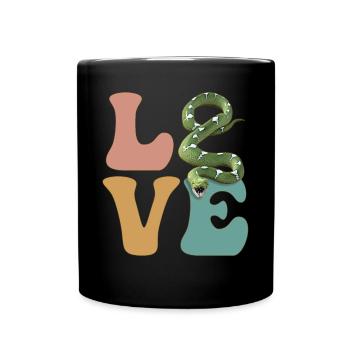 AMOUR amoureux des serpents - Mug uni - noir - Devant