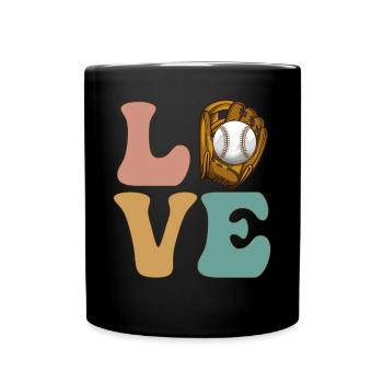 LOVE Baseball Catcher Catcher joueur - Mug uni - noir - Devant