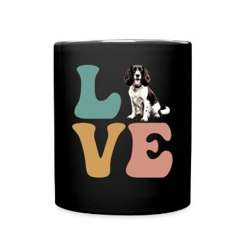 LOVE Springer Spaniel Chien - Mug uni - noir - Devant
