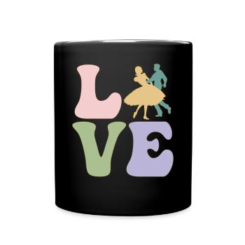 LOVE Square Dancing - Full Colour Mug - black - Front