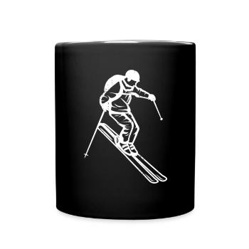 Dessin de skieur - Mug uni - noir - Devant