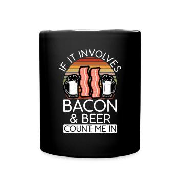 Funny Bacon Gifts - Full Colour Mug - black - Front