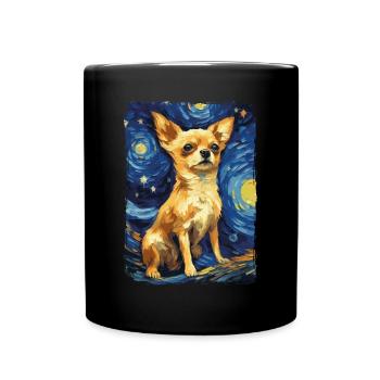 Chihuahua Nuit étoilée - Mug uni - noir - Devant