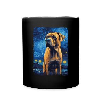 Cane Corso Starry Night - Tasse einfarbig - Schwarz - Vorne