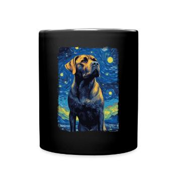 Cane Corso Nuit étoilée - Mug uni - noir - Devant