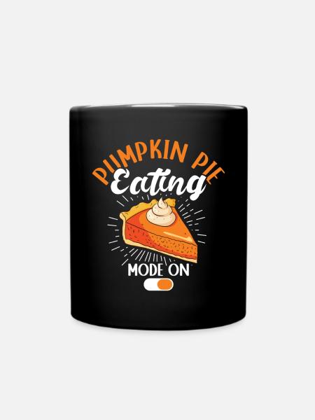 Pumpkin Pie Kürbiskuchen Geschenk - Tasse einfarbig - Schwarz