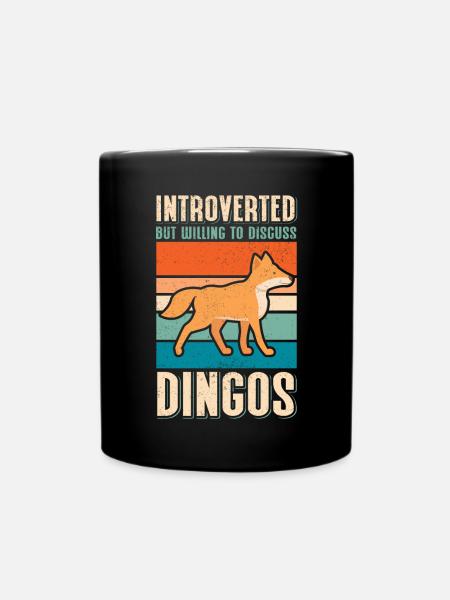 Dingo Australische Dingos Hunde Geschenk - Tasse einfarbig - Schwarz