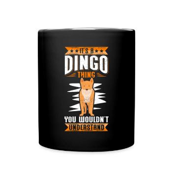 Dingo Australische Dingos Hund Geschenk - Tasse einfarbig - Schwarz - Vorne