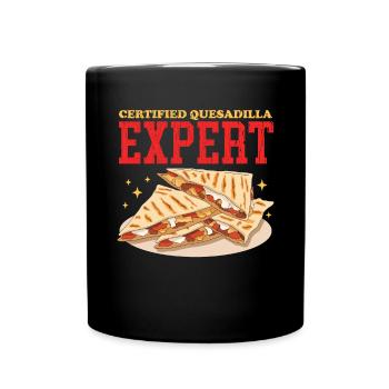 Quesadilla Quesadillas Tortilla Geschenk - Tasse einfarbig - Schwarz - Vorne