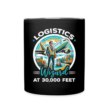 Airport Logistics Coordinator Aviation Airport - Full Colour Mug - black - Front