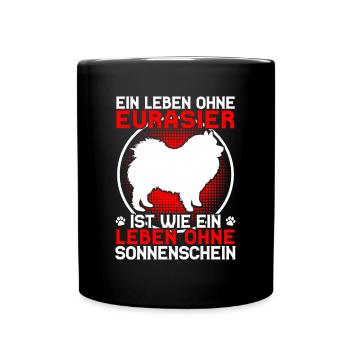 La vie sans Spitz eurasien - Mug uni - noir - Devant
