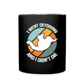 Fallschirmspringen Fallschirmspringer - Tasse einfarbig - Schwarz - Vorne