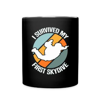 Skydiving Skydiver - Full Colour Mug - black - Front